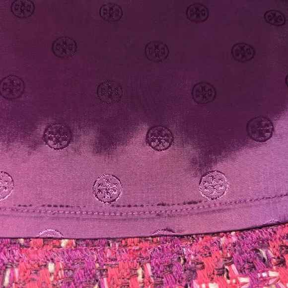 Tory Burch Merlot Multi Tweed Darren Straight Pencil Skirt Size 2 NWT 18121309 - Picture 7 of 11